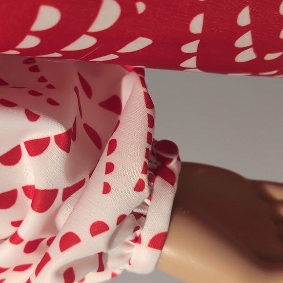 70s Stylish Red and White Women's Jumpsuit - Picture 6 of 7